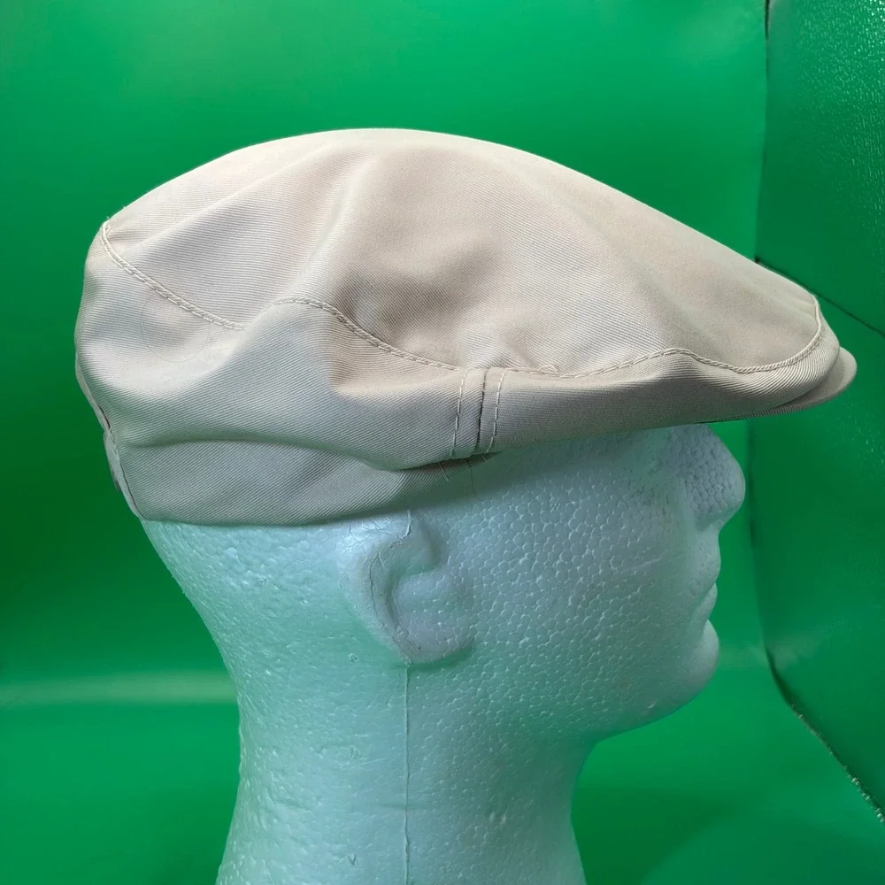 VTG Flat Cap Mens Adjustable News Boy Hat Tan Snapback Golf Driving Young Korea